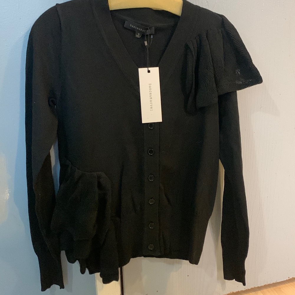 Dance Marvel ruffle cardigan NWT